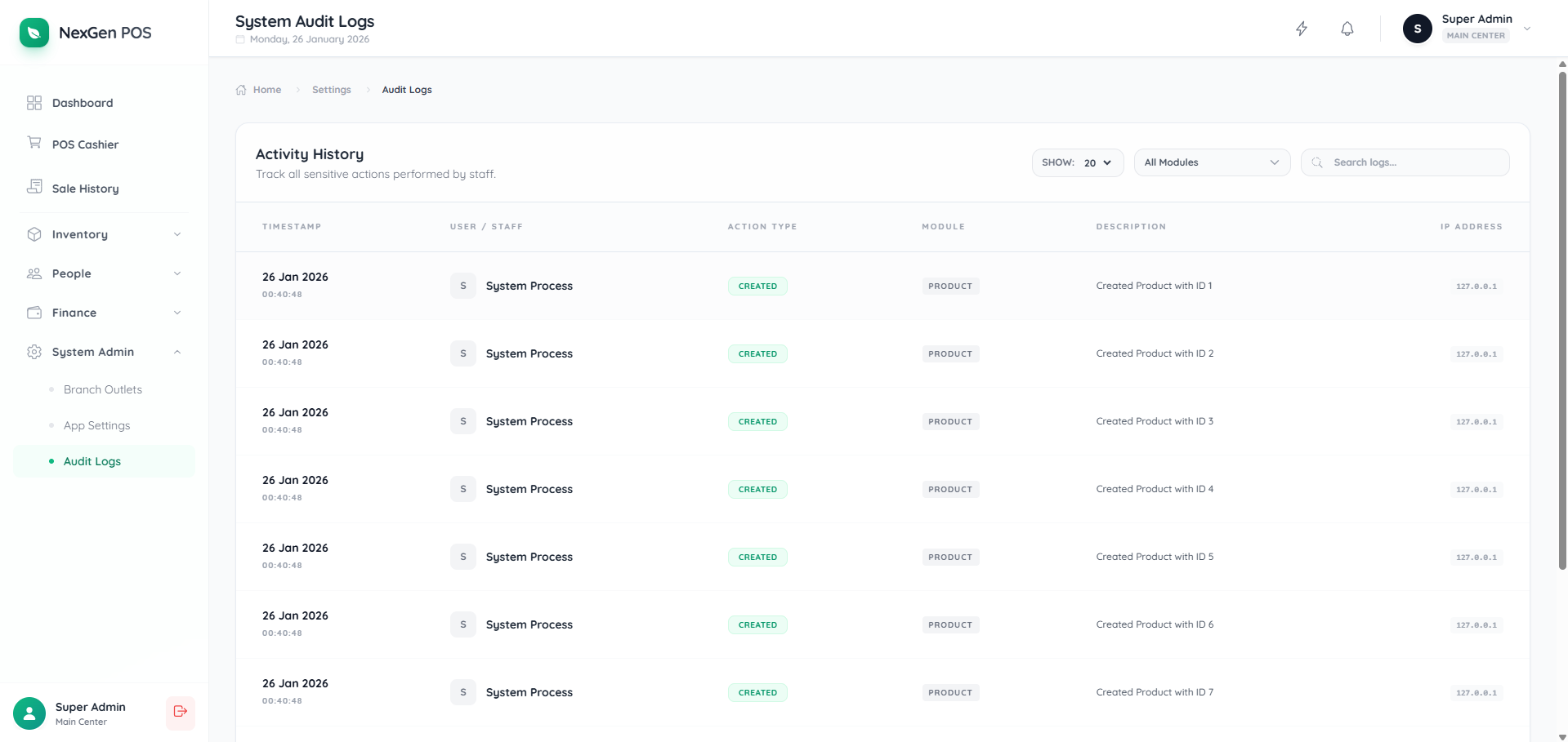 Simple SaaS NextGen POS (Point Of Sale)